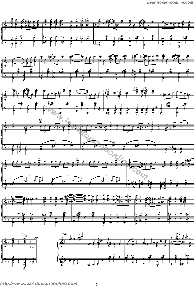 Rialto Ripples Rag by Gershwin Piano Sheet Music Free