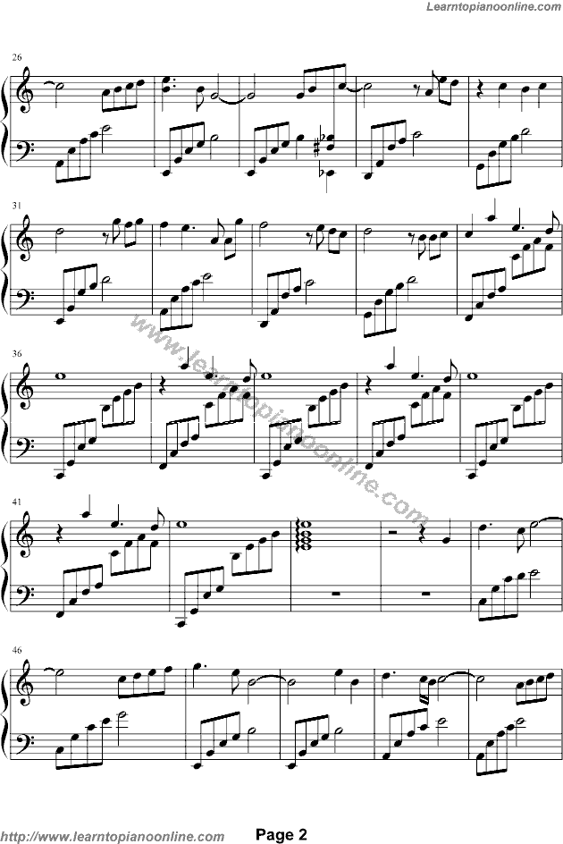 Like The Wind by S.E.N.S Piano Sheet Music Free