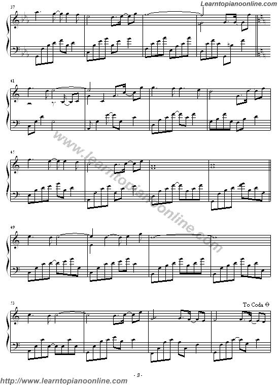 Bittersweet by Kevin Kern Piano Sheet Music Free