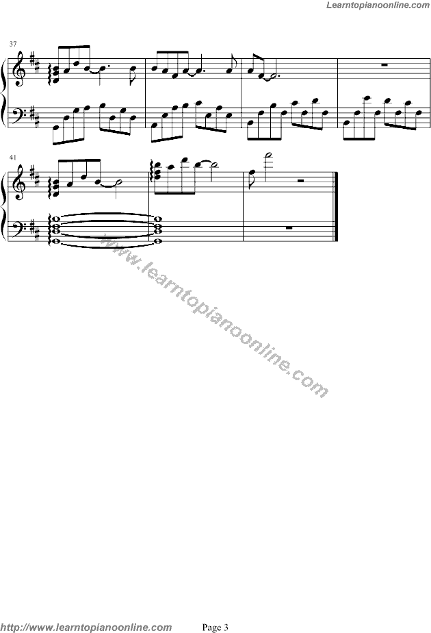 Moonlight Piano Sheet Music