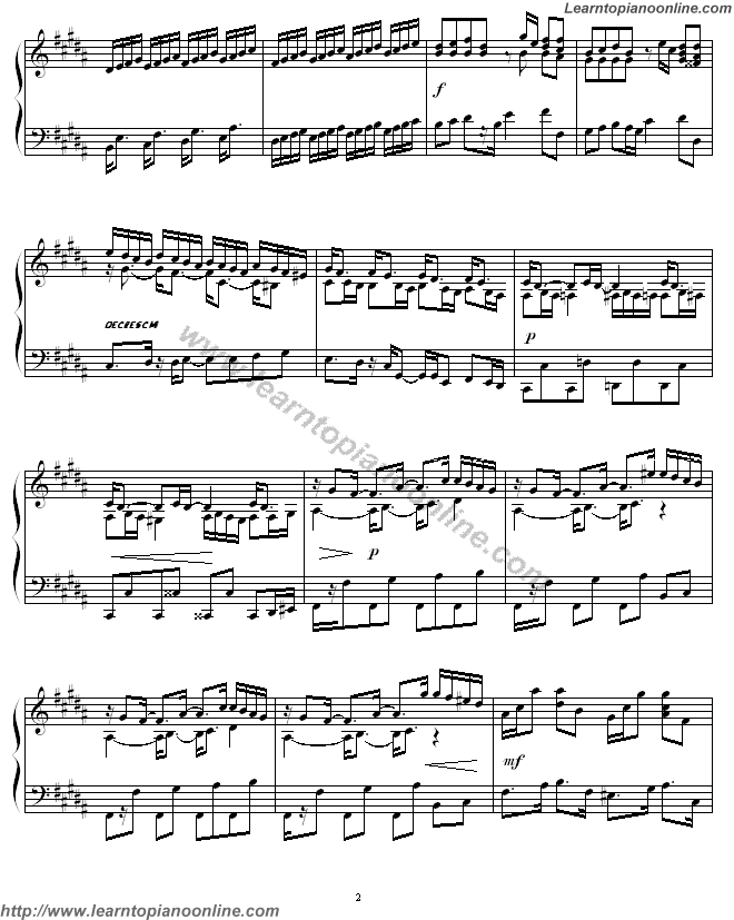 Etude in B Major by Daniel L.Simpson Piano Sheet Music Free