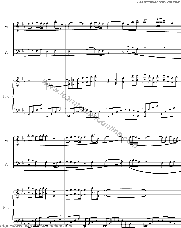 Adagio in C Minor by Yanni Piano Sheet Music Free