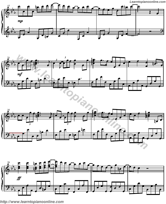When the love falls by Yiruma Free Piano Sheet Music
