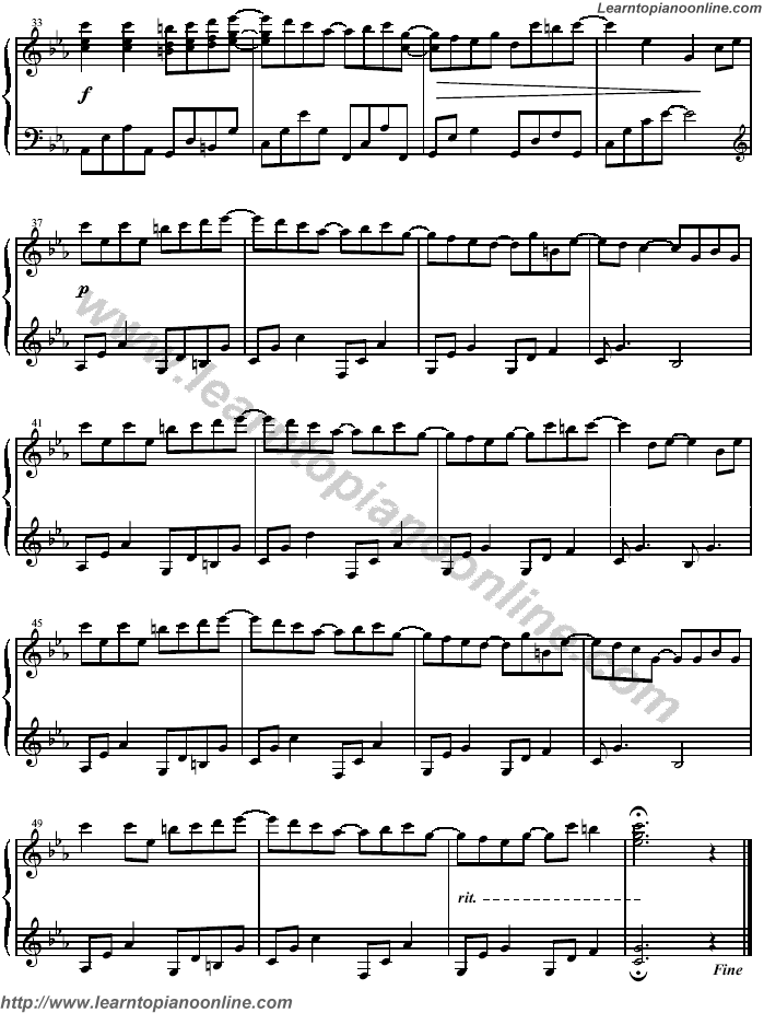 When the love falls by Yiruma Free Piano Sheet Music