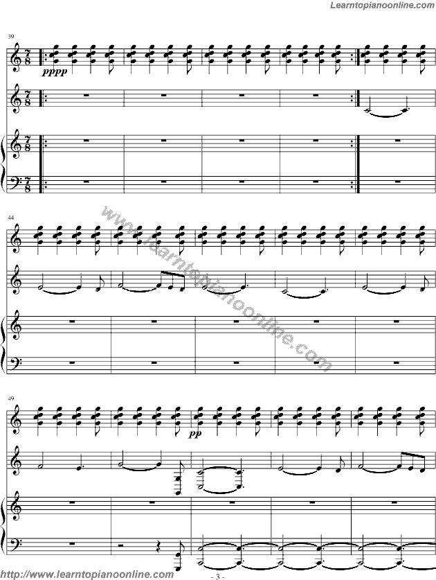 Santorini by Yanni Free Piano Sheet Music