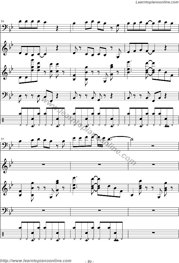 She by Groove Coverage Free Piano Sheet Music