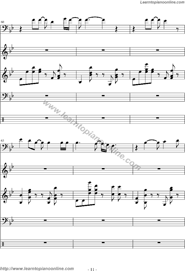 She by Groove Coverage Free Piano Sheet Music