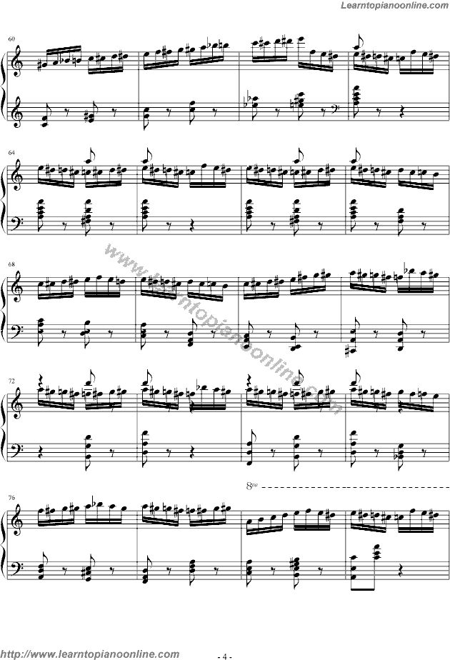 Flight Of The Bumble Bee by Maksim Mrvica Free Piano Sheet Music