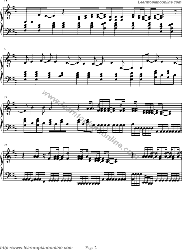 My Happy Ending by Avril Lavigne Free Piano Sheet Music