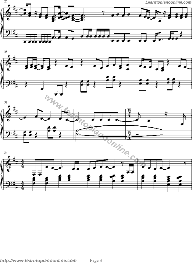 My Happy Ending by Avril Lavigne Free Piano Sheet Music