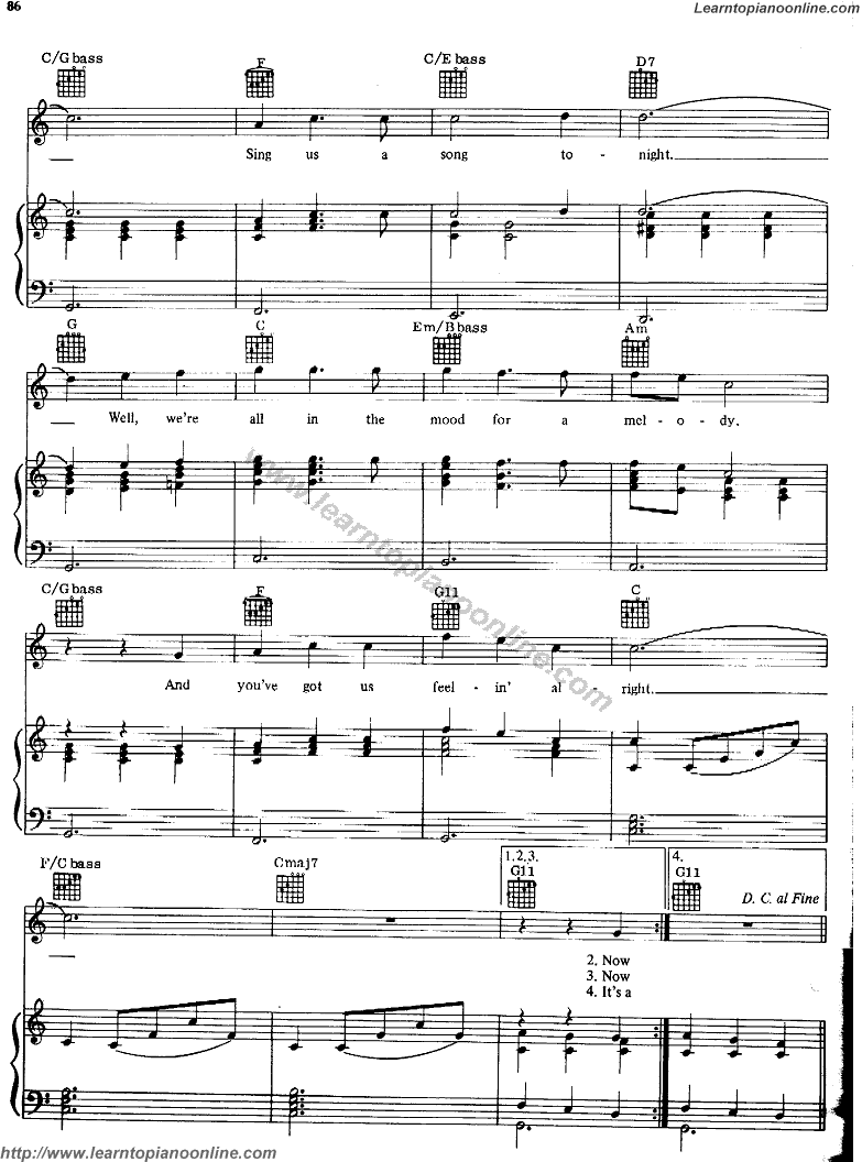 Piano Man by Billy Joel Free Piano Sheet Music Chords Tabs Notes Tutorial Score