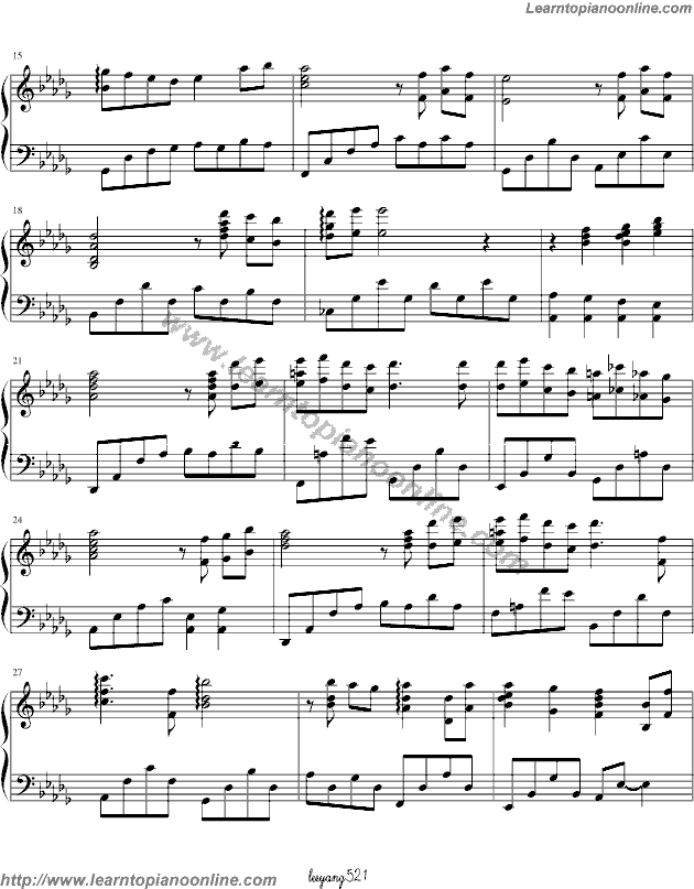 Ashitaka and San by Joe Hisaishi Free Piano Sheet Music Chords Tabs Notes Tutorial Score
