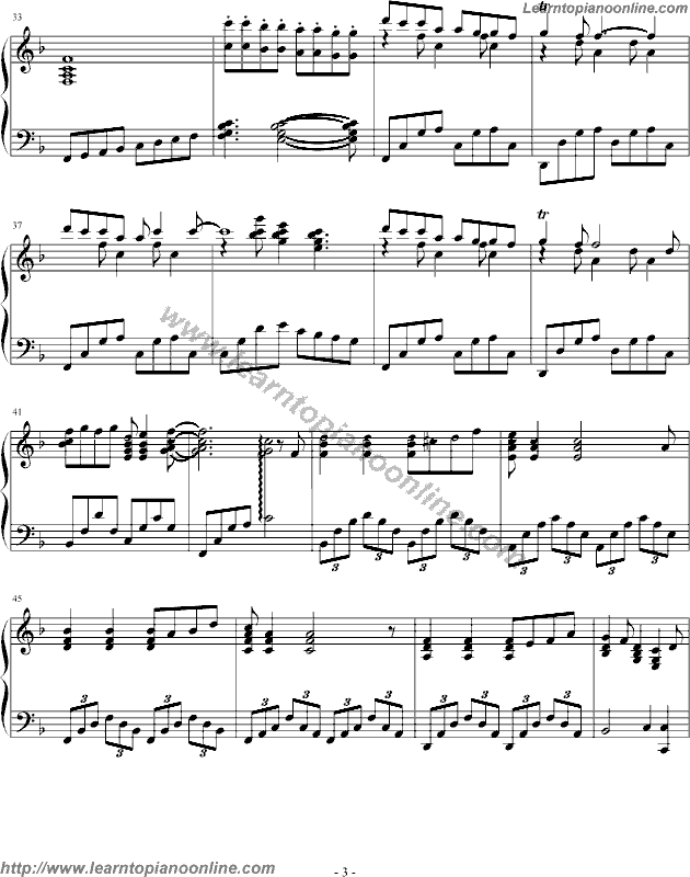 The Cascades - Rhythm Of The Rain Free Piano Sheet Music Chords Tabs Notes Tutorial Score