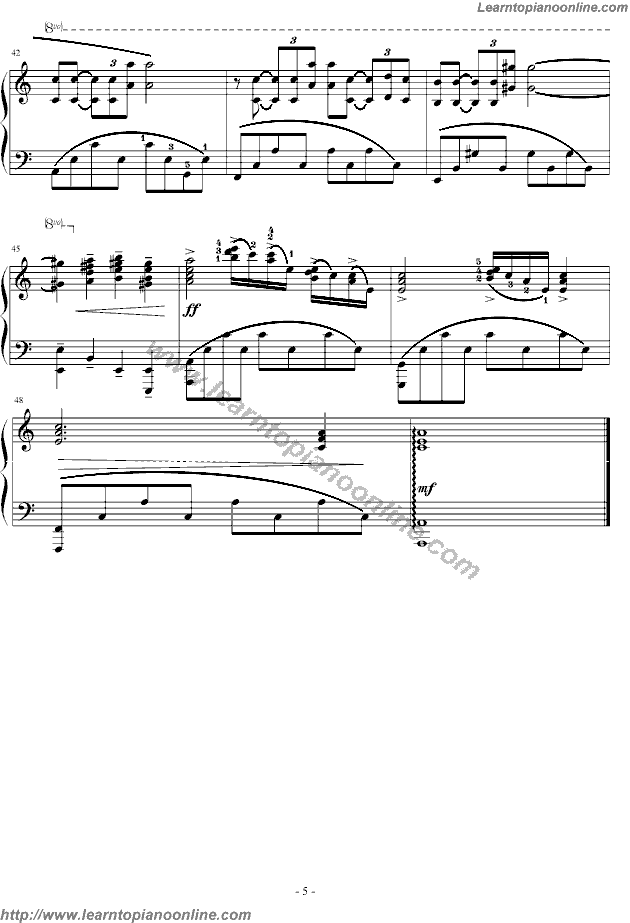 Richard Clayderman - Love Story( CHiquitita bebe ) Free Piano Sheet Music Chords Tabs Notes Tutorial Score