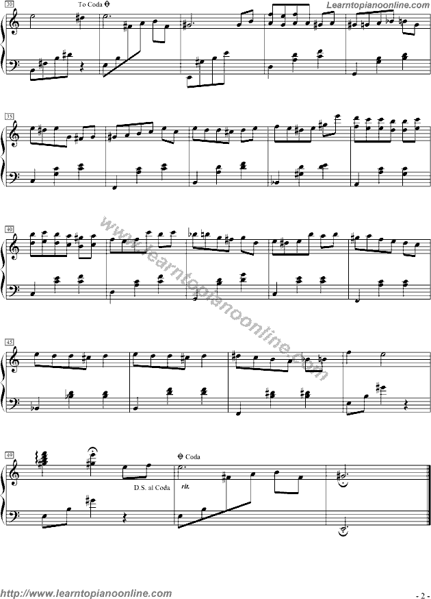 Spring Waltz OST - Teardrop Waltz Free Piano Sheet Music Chords Tabs Notes Tutorial Score
