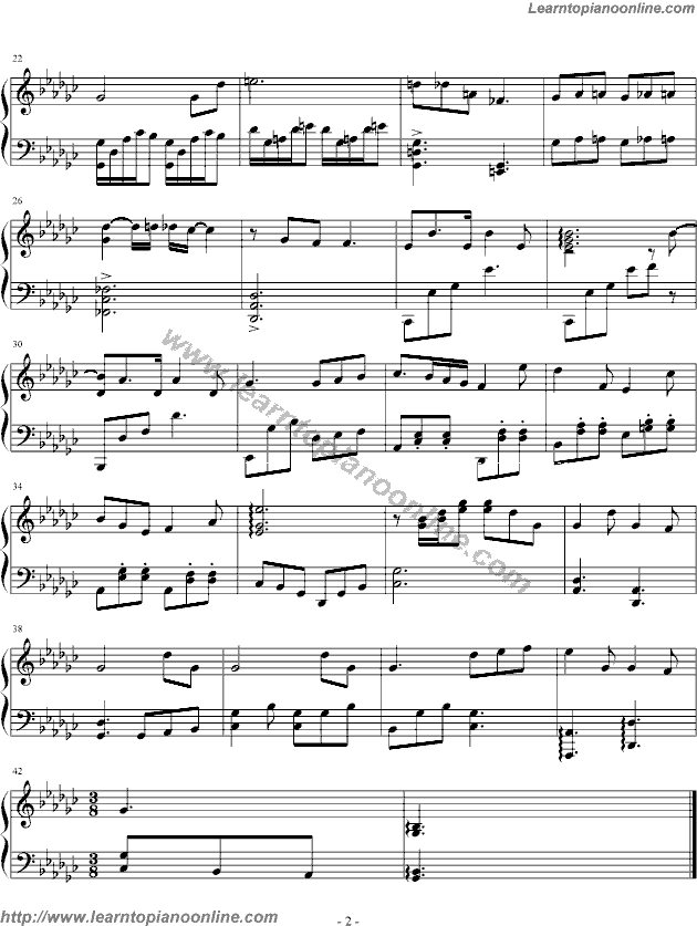 Shinkichi Mitsumune - Snow Flower Free Piano Sheet Music Chords Tabs Notes Tutorial Score