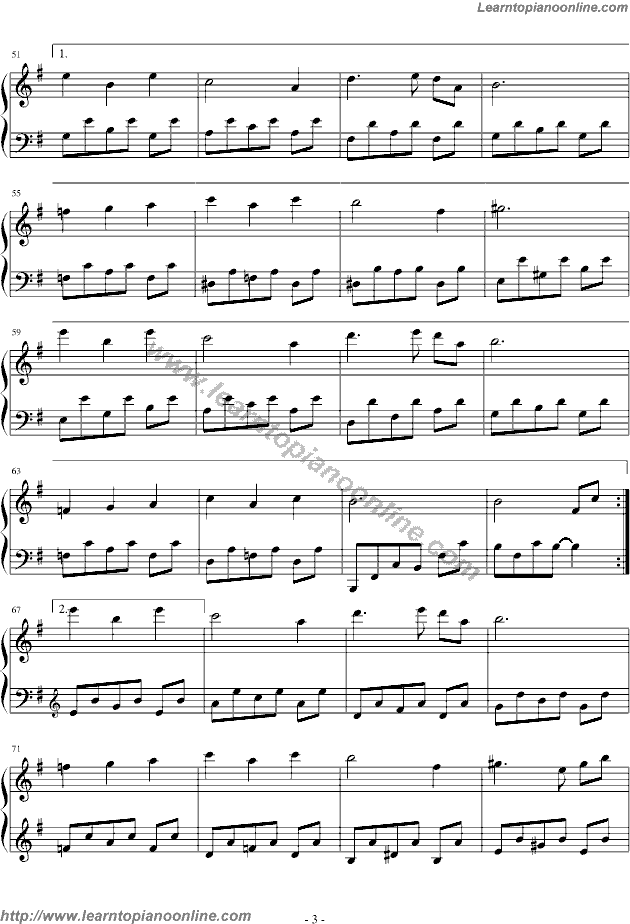 Richard Clayderman - Promenade Dans Les Bois Free Piano Sheet Music Chords Tabs Notes Tutorial Score