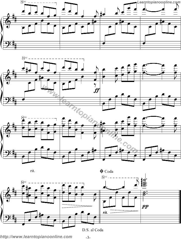 Richard Clayderman - Jardin Secret (Natalie Portman kepeivel) Free Piano Sheet Music Chords Tabs Notes Tutorial Score