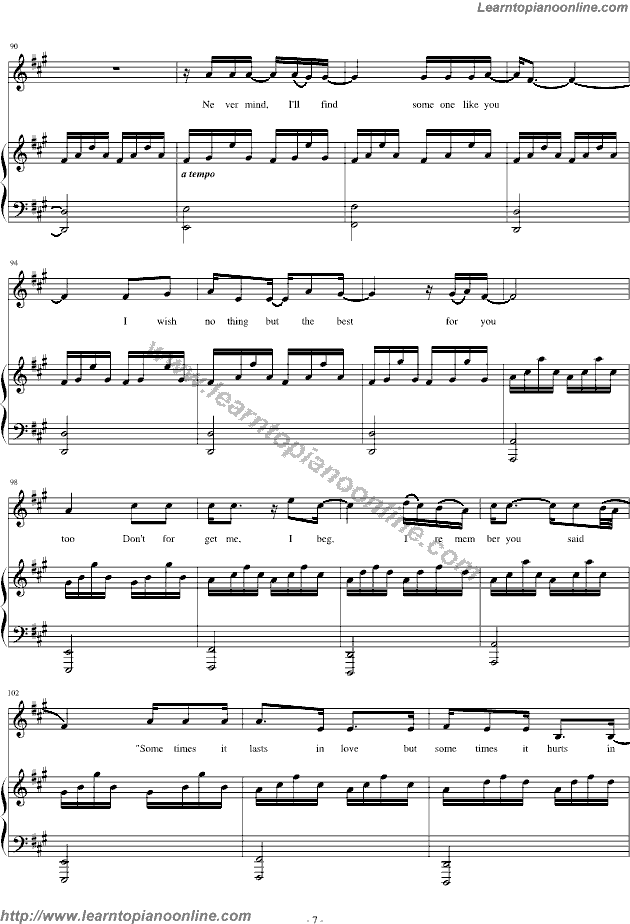 Adele - Someone Like You Piano Sheet Music Chords Tabs Notes Tutorial Score Free
