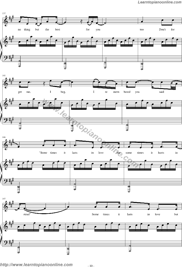 Adele - Someone Like You Piano Sheet Music Chords Tabs Notes Tutorial Score Free