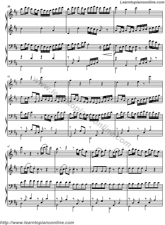 Johann Pachelbel - Canon in D duet(4 hands) Piano Sheet Music Free