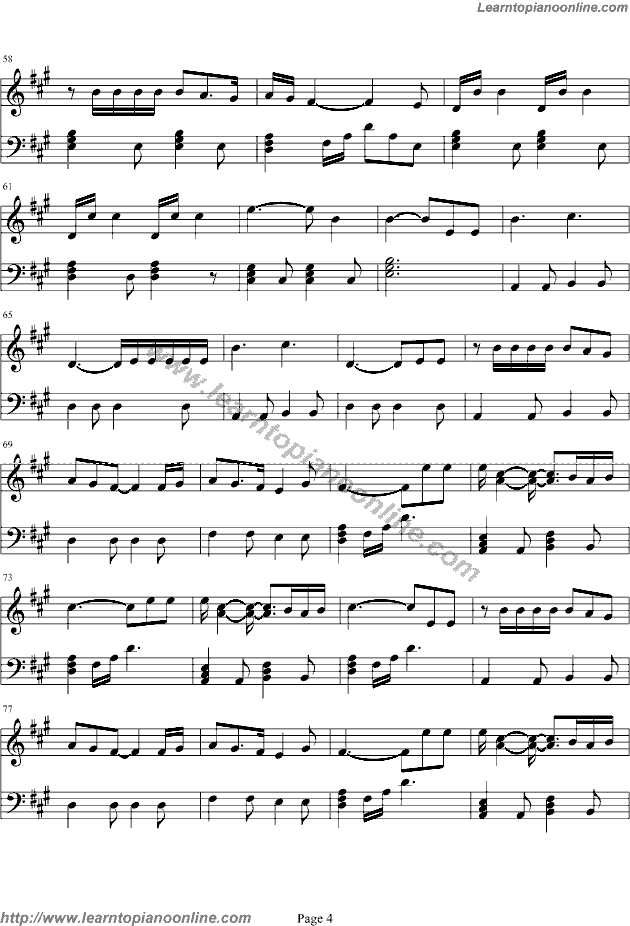 Avril Lavigne - I'm With You Piano Sheet Music Free