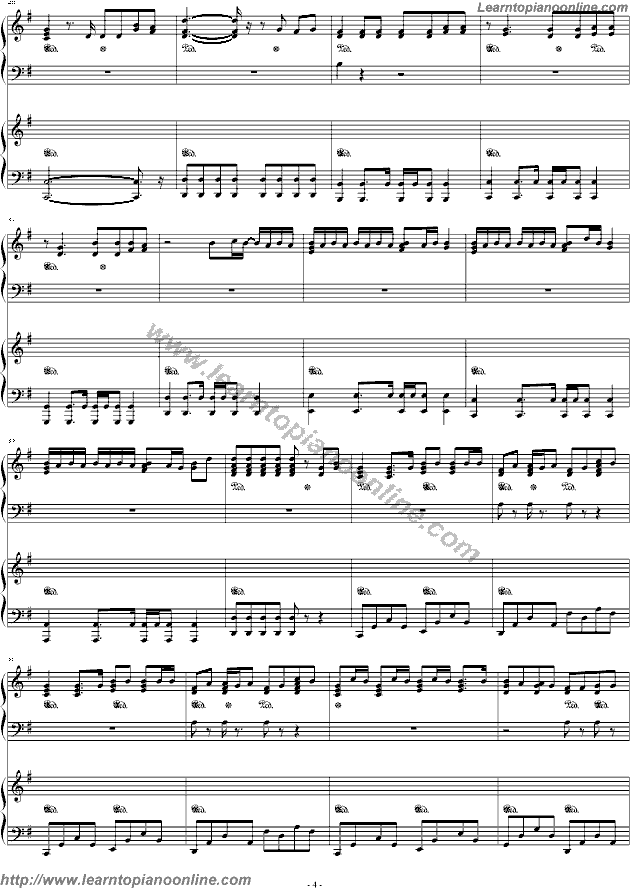 Avril Lavigne - When You're Gone (version2) Piano Sheet Music Free