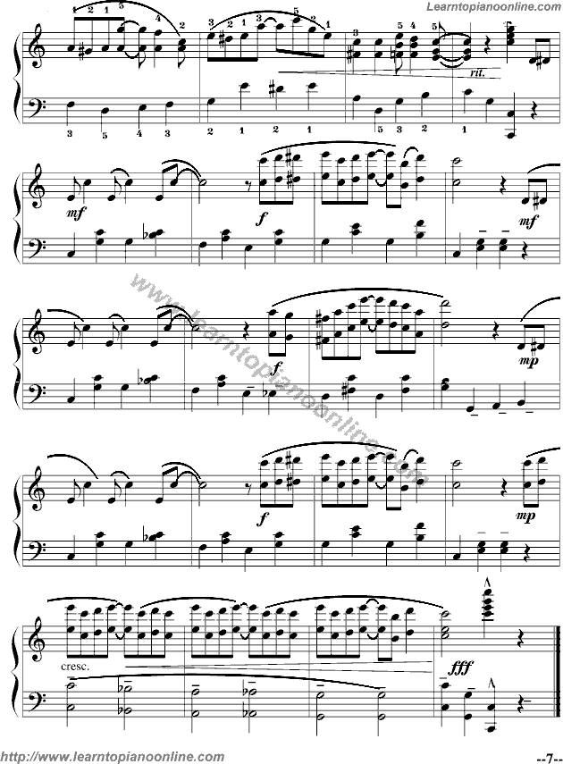 Scott Joplin - The Entertainer Piano Sheet Music Free