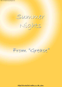Summer Nights - Grease - PDF Piano Sheet Music Free