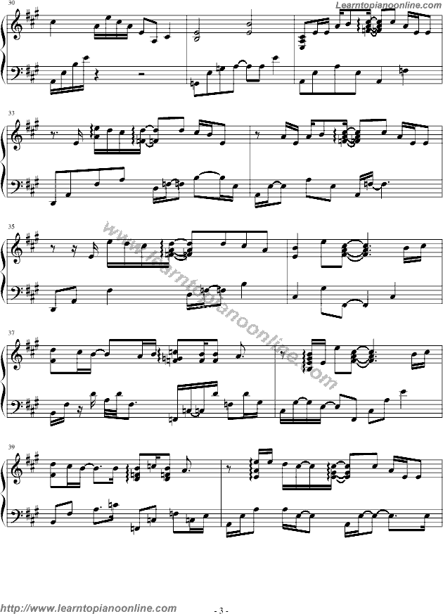 One more time, One more chance Piano Sheet Music Free
