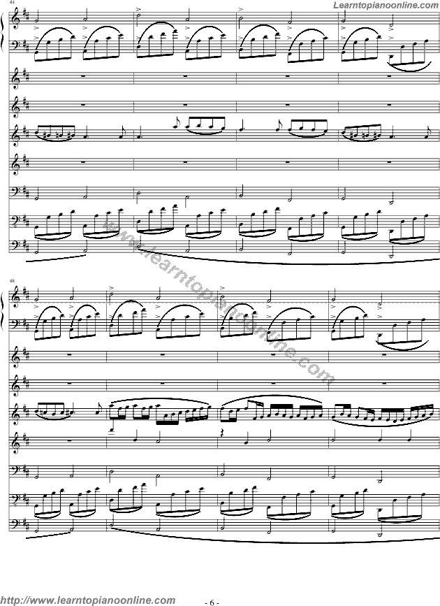 Pachelbel stvenLi-Christmas.canon(6) Free Piano Sheet Music | Learn How