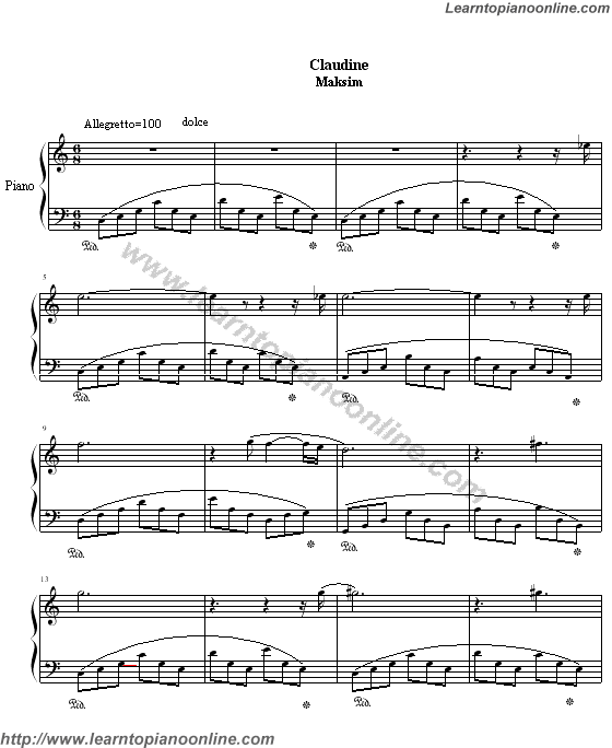Claudine by Maksim Mrvica Free Piano Sheet Music
