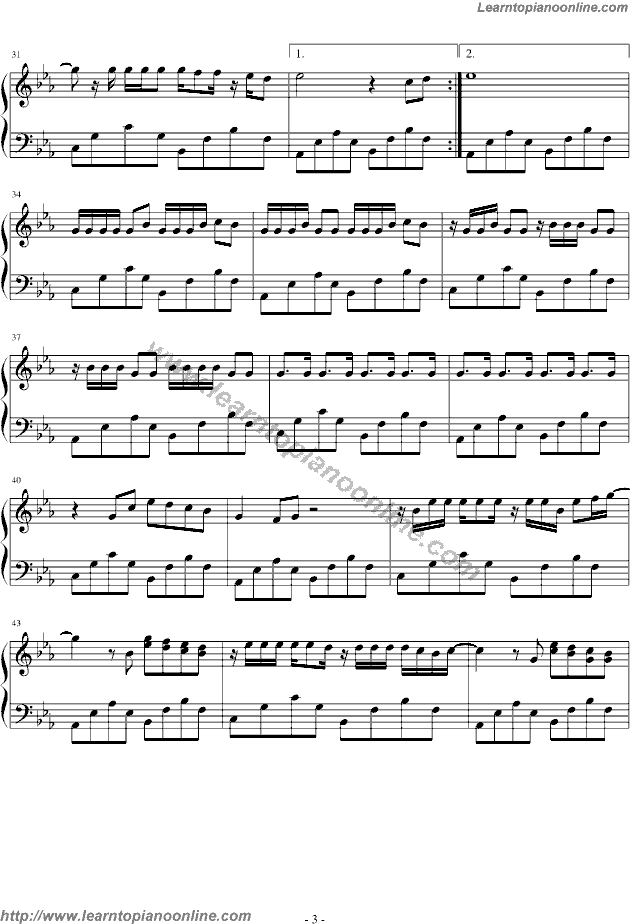 Bigbang - Tell Me Goodbye Free Piano Sheet Music Chords Tabs Notes Tutorial Score
