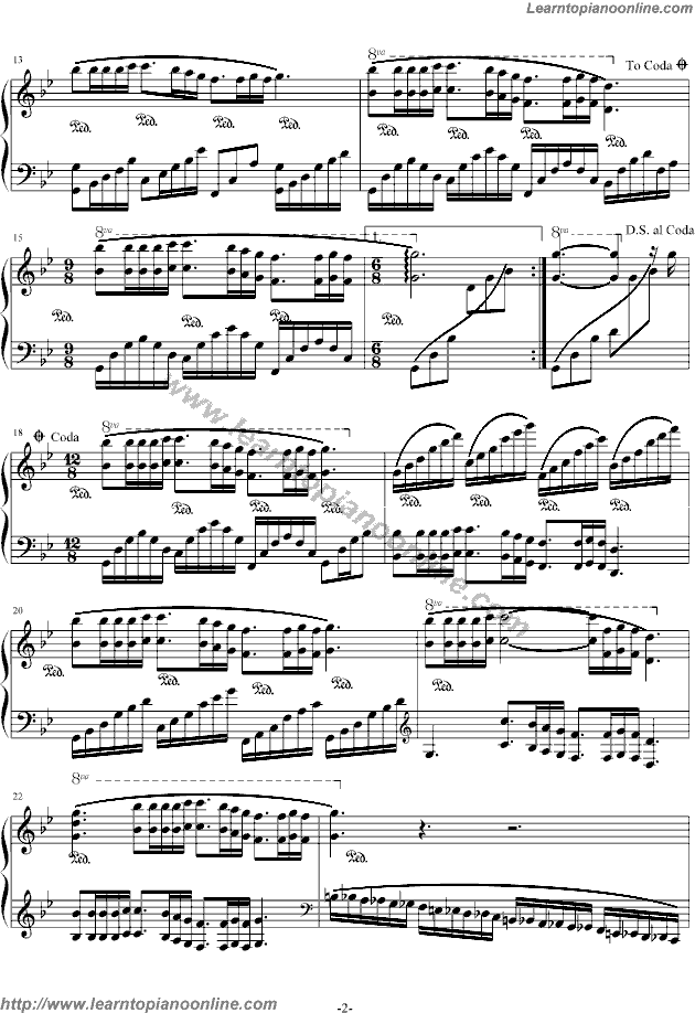 Richard Clayderman - Mariage D'Amour(2) Free Piano Sheet ...