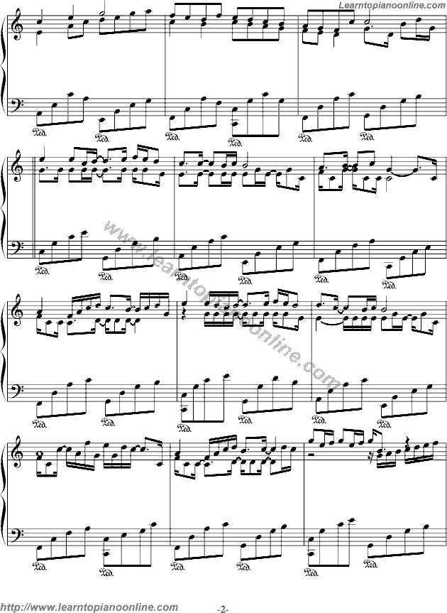 Johann Pachelbel - Canon in C Major(2) Free Piano Sheet Music | Learn