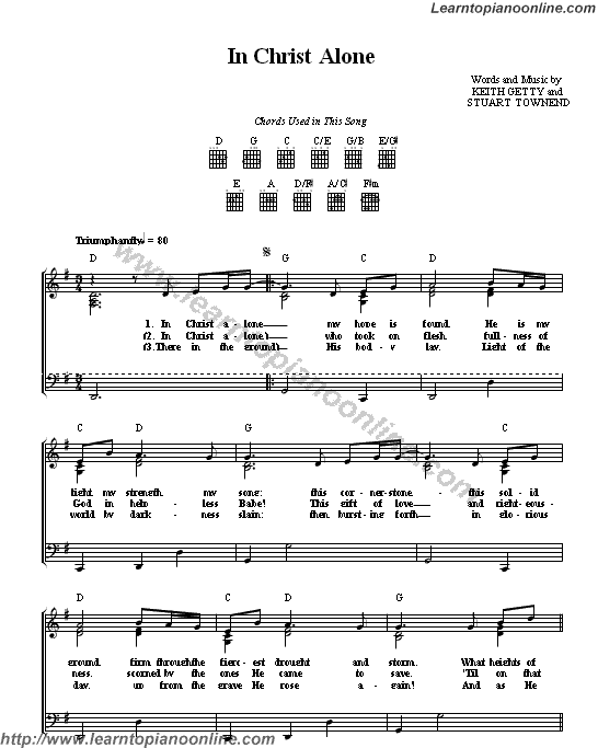 in christ alone sheet music